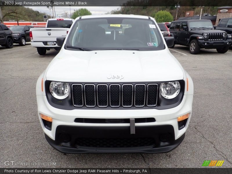 Alpine White / Black 2020 Jeep Renegade Sport