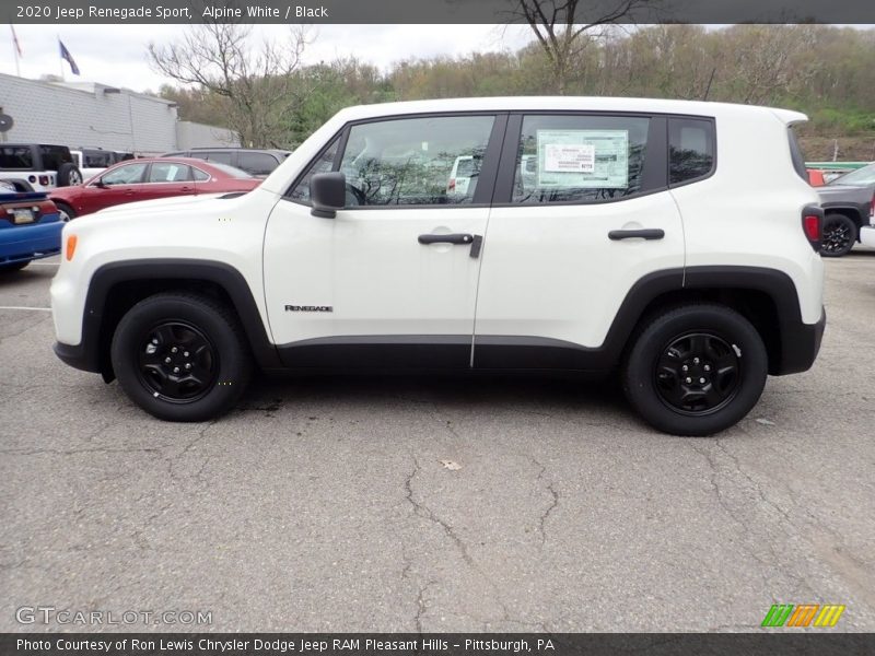 Alpine White / Black 2020 Jeep Renegade Sport