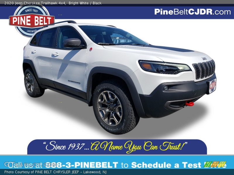Bright White / Black 2020 Jeep Cherokee Trailhawk 4x4