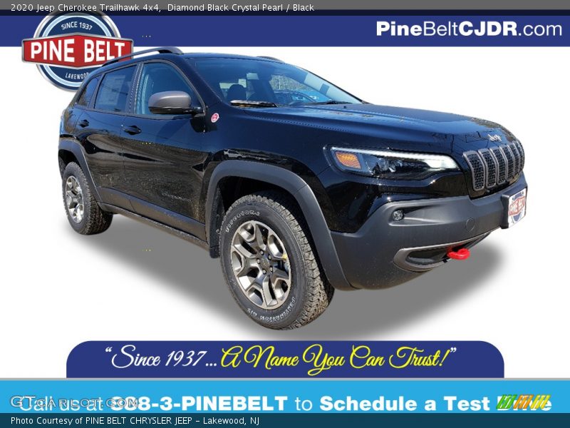 Diamond Black Crystal Pearl / Black 2020 Jeep Cherokee Trailhawk 4x4