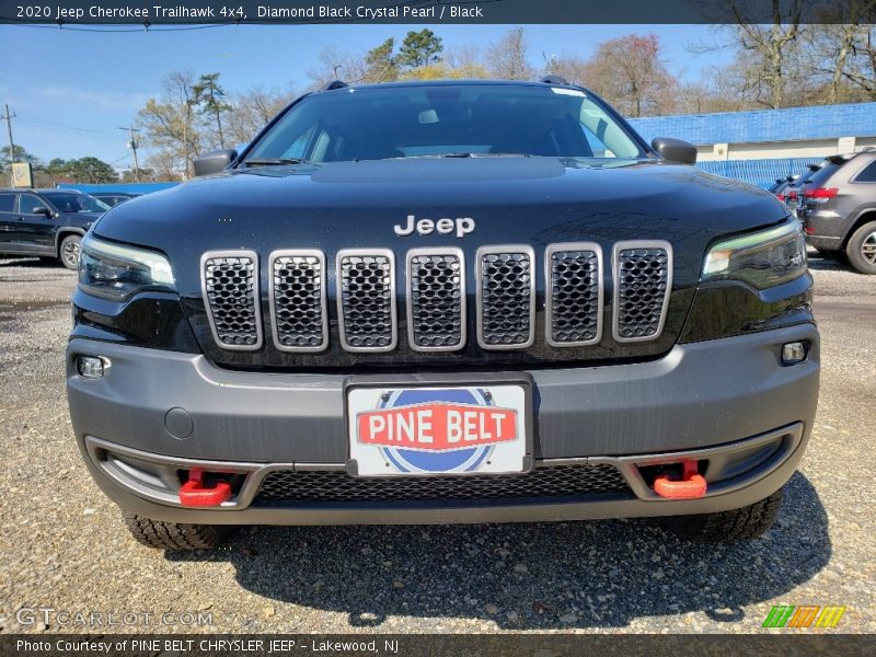 Diamond Black Crystal Pearl / Black 2020 Jeep Cherokee Trailhawk 4x4