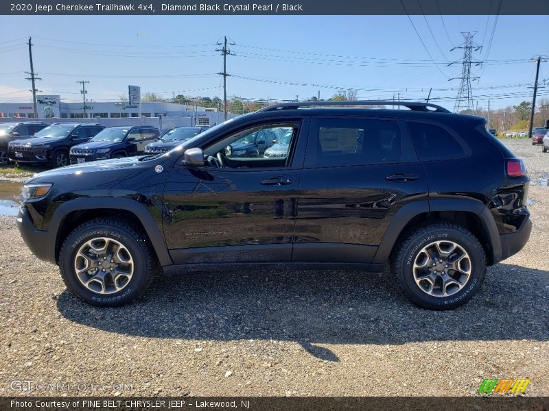 Diamond Black Crystal Pearl / Black 2020 Jeep Cherokee Trailhawk 4x4
