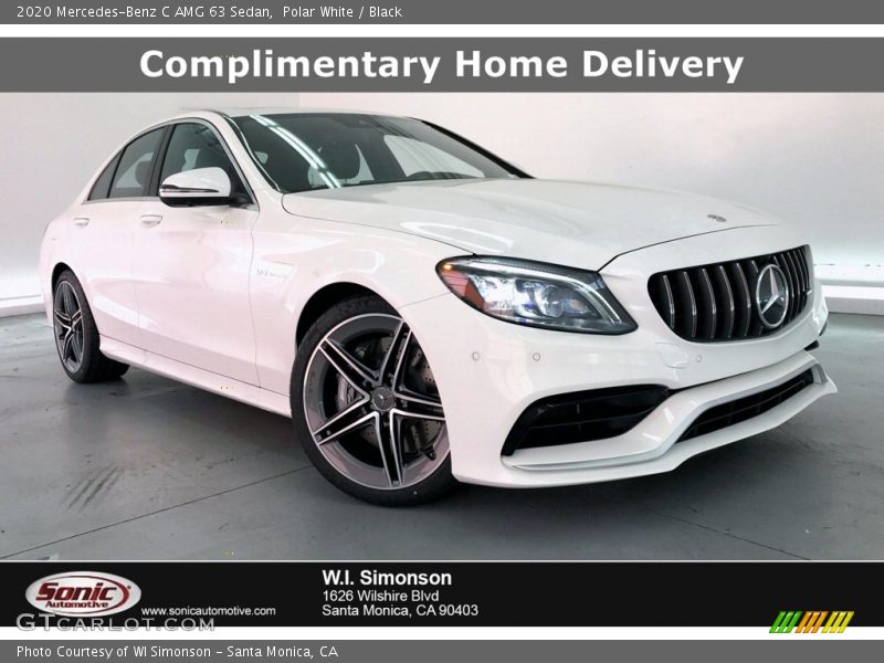 Polar White / Black 2020 Mercedes-Benz C AMG 63 Sedan