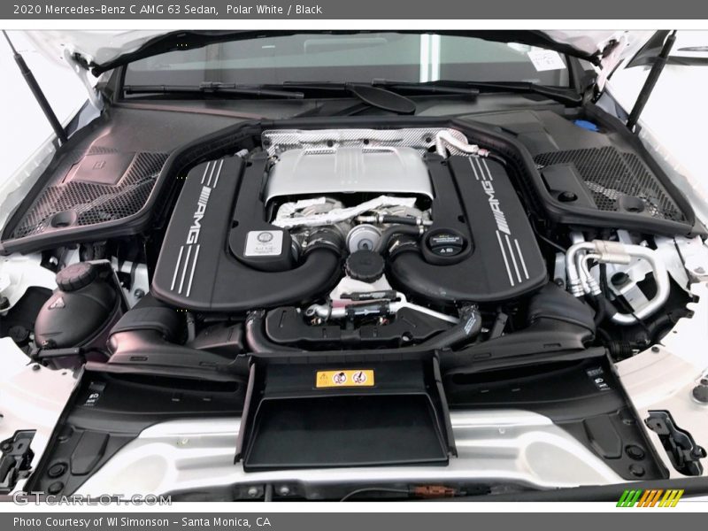Polar White / Black 2020 Mercedes-Benz C AMG 63 Sedan