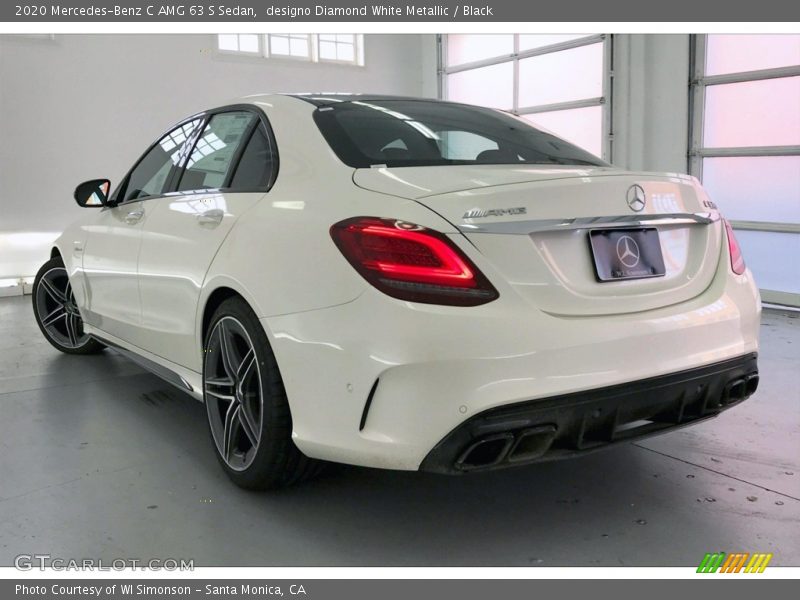 designo Diamond White Metallic / Black 2020 Mercedes-Benz C AMG 63 S Sedan