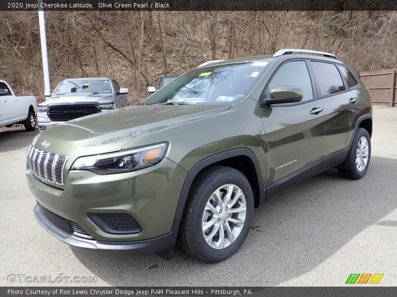 Olive Green Pearl / Black 2020 Jeep Cherokee Latitude