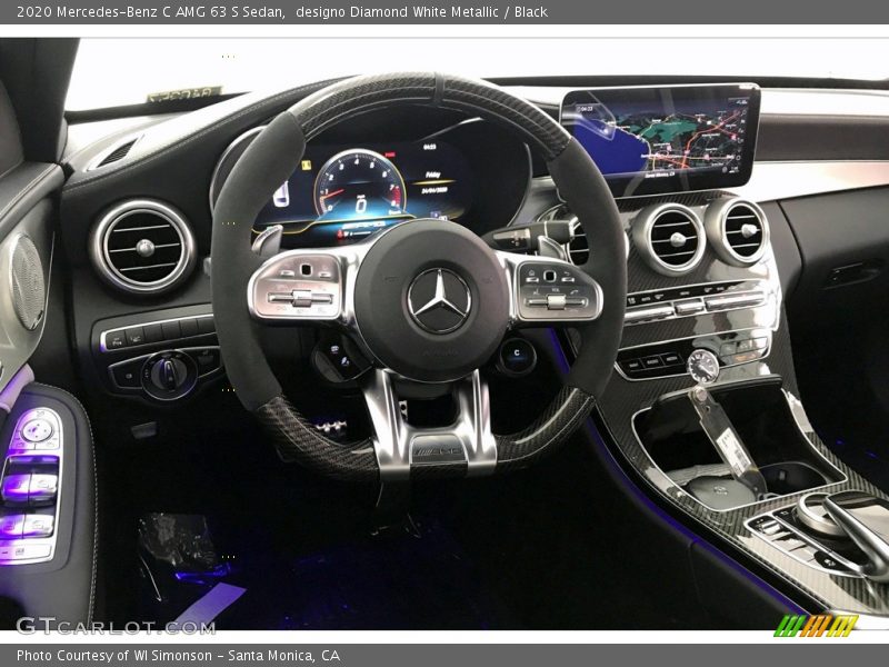 designo Diamond White Metallic / Black 2020 Mercedes-Benz C AMG 63 S Sedan
