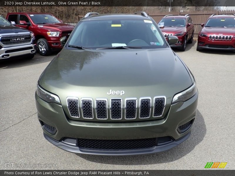 Olive Green Pearl / Black 2020 Jeep Cherokee Latitude