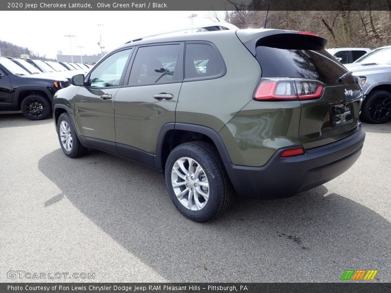 Olive Green Pearl / Black 2020 Jeep Cherokee Latitude
