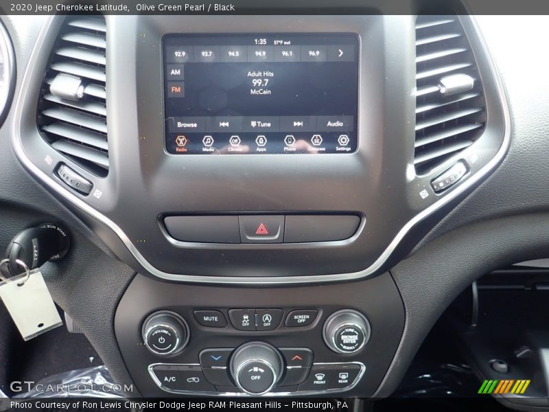 Olive Green Pearl / Black 2020 Jeep Cherokee Latitude