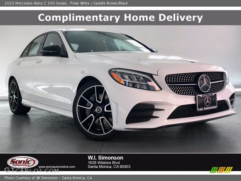 Polar White / Saddle Brown/Black 2020 Mercedes-Benz C 300 Sedan