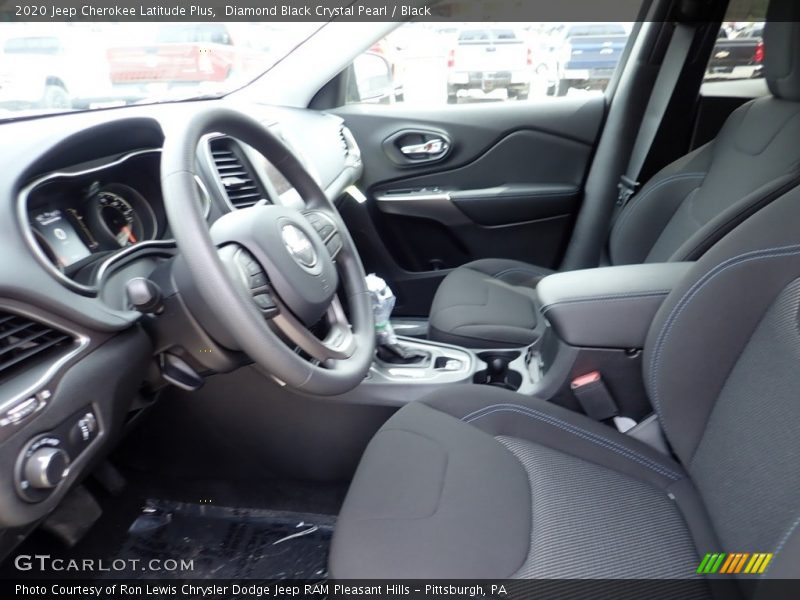 Diamond Black Crystal Pearl / Black 2020 Jeep Cherokee Latitude Plus