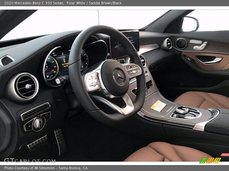 Polar White / Saddle Brown/Black 2020 Mercedes-Benz C 300 Sedan