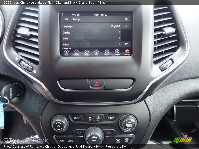 Diamond Black Crystal Pearl / Black 2020 Jeep Cherokee Latitude Plus