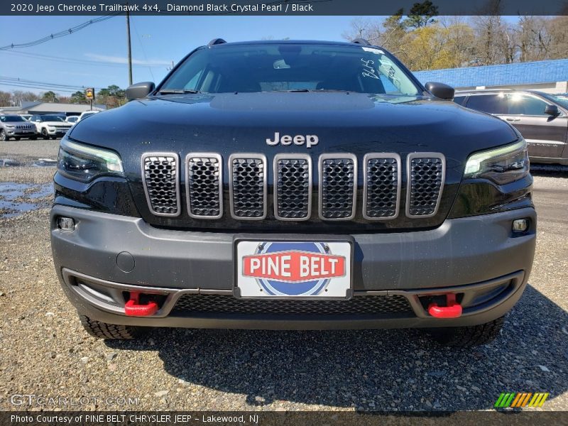 Diamond Black Crystal Pearl / Black 2020 Jeep Cherokee Trailhawk 4x4