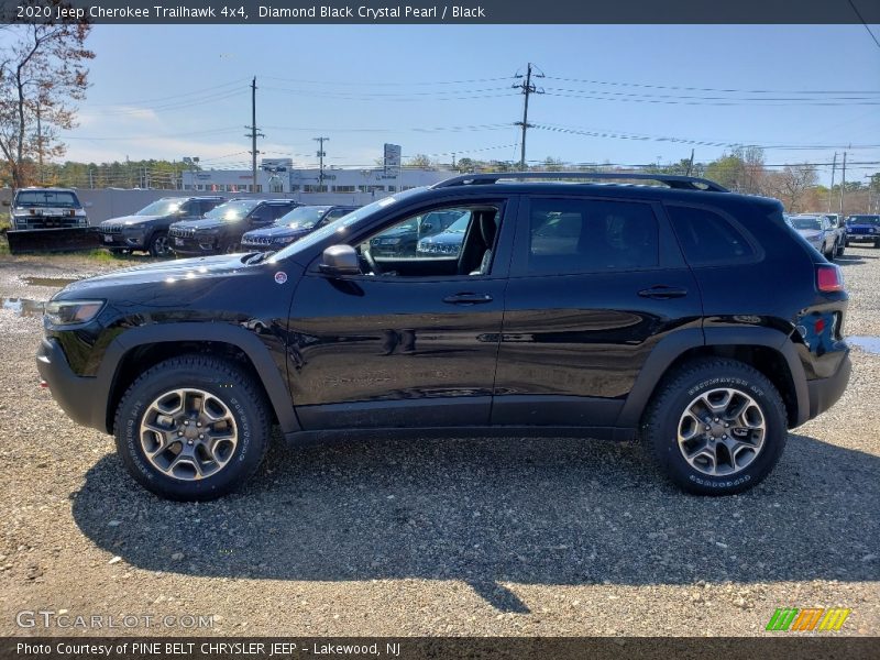 Diamond Black Crystal Pearl / Black 2020 Jeep Cherokee Trailhawk 4x4