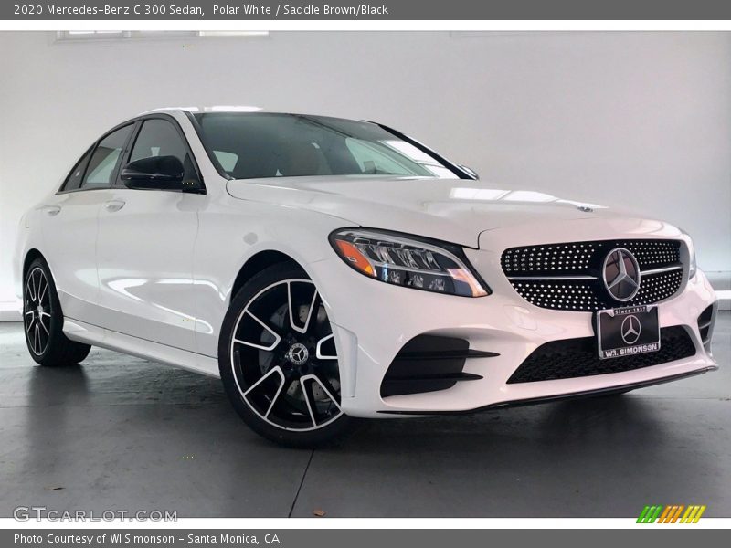 Polar White / Saddle Brown/Black 2020 Mercedes-Benz C 300 Sedan