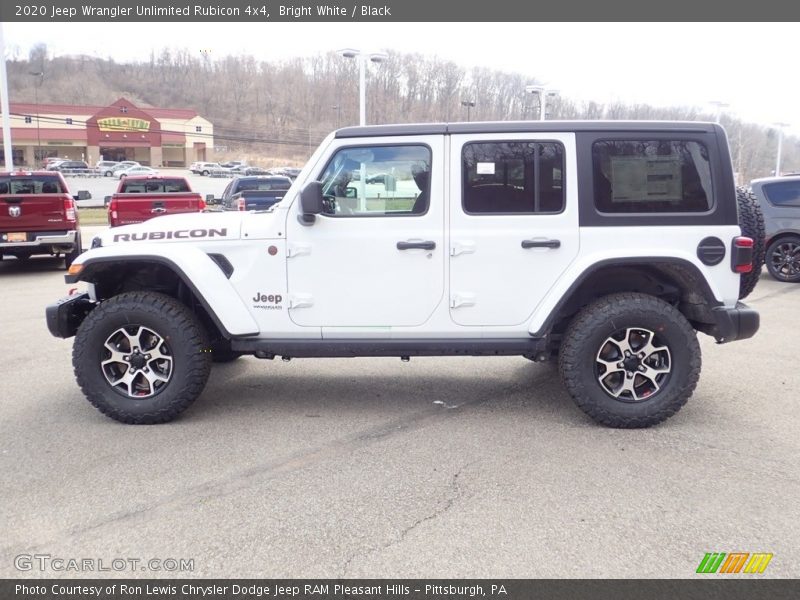 Bright White / Black 2020 Jeep Wrangler Unlimited Rubicon 4x4