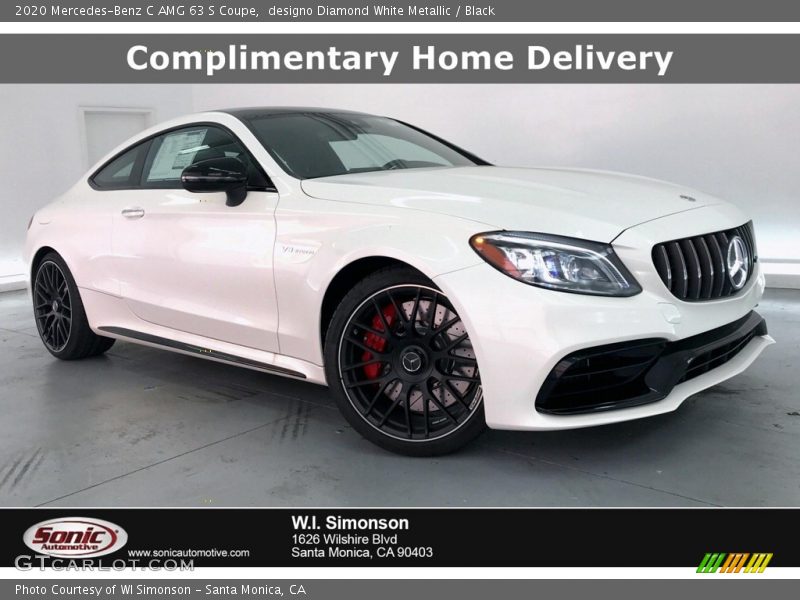 designo Diamond White Metallic / Black 2020 Mercedes-Benz C AMG 63 S Coupe