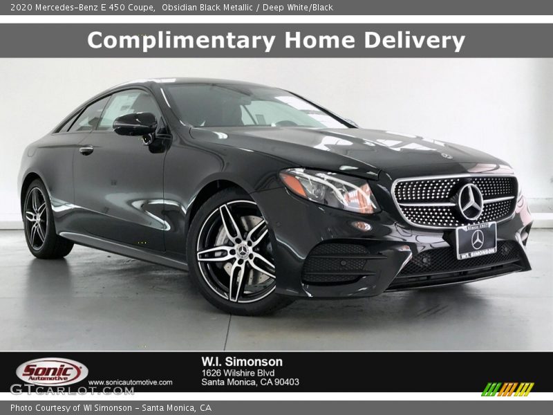 Obsidian Black Metallic / Deep White/Black 2020 Mercedes-Benz E 450 Coupe