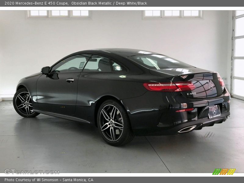 Obsidian Black Metallic / Deep White/Black 2020 Mercedes-Benz E 450 Coupe