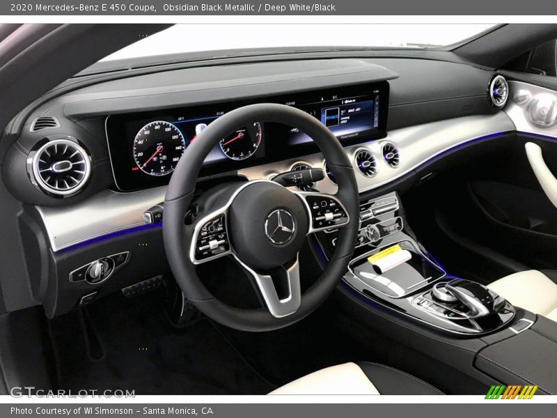 Obsidian Black Metallic / Deep White/Black 2020 Mercedes-Benz E 450 Coupe