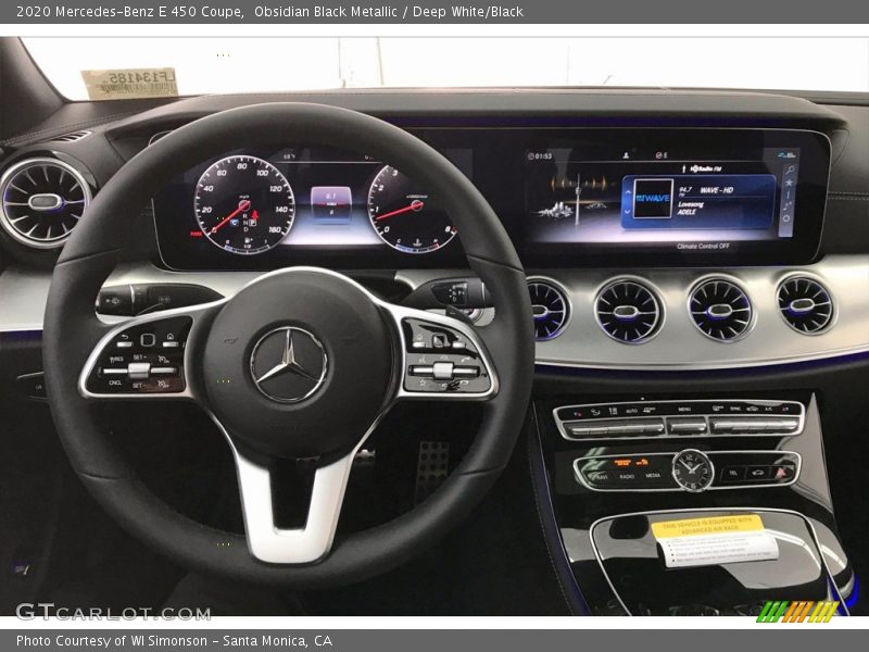 Obsidian Black Metallic / Deep White/Black 2020 Mercedes-Benz E 450 Coupe