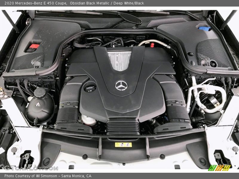 Obsidian Black Metallic / Deep White/Black 2020 Mercedes-Benz E 450 Coupe