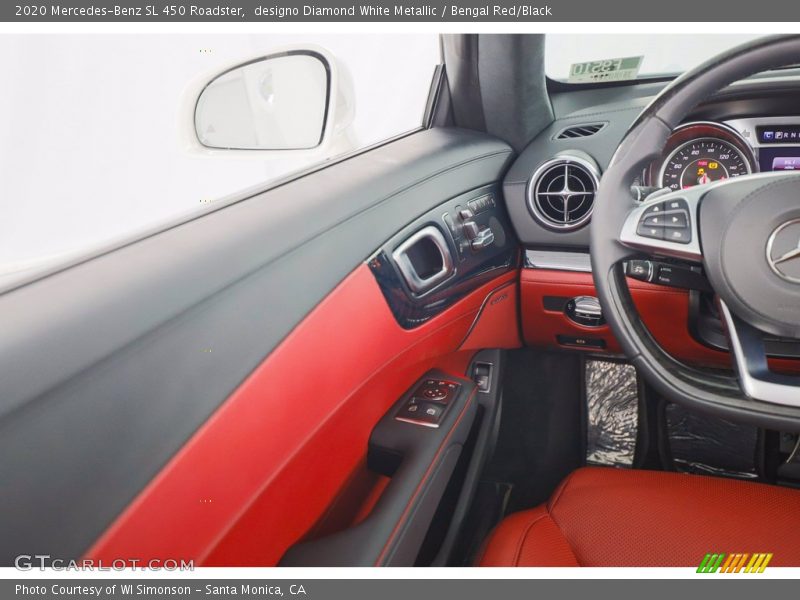designo Diamond White Metallic / Bengal Red/Black 2020 Mercedes-Benz SL 450 Roadster