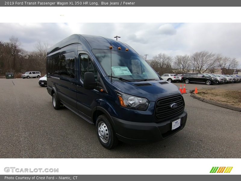Blue Jeans / Pewter 2019 Ford Transit Passenger Wagon XL 350 HR Long