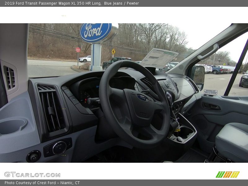 Blue Jeans / Pewter 2019 Ford Transit Passenger Wagon XL 350 HR Long