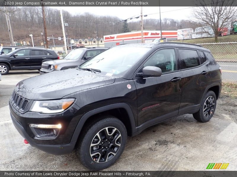 Diamond Black Crystal Pearl / Ruby Red/Black 2020 Jeep Compass Trailhawk 4x4