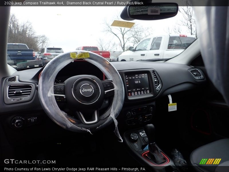 Diamond Black Crystal Pearl / Ruby Red/Black 2020 Jeep Compass Trailhawk 4x4
