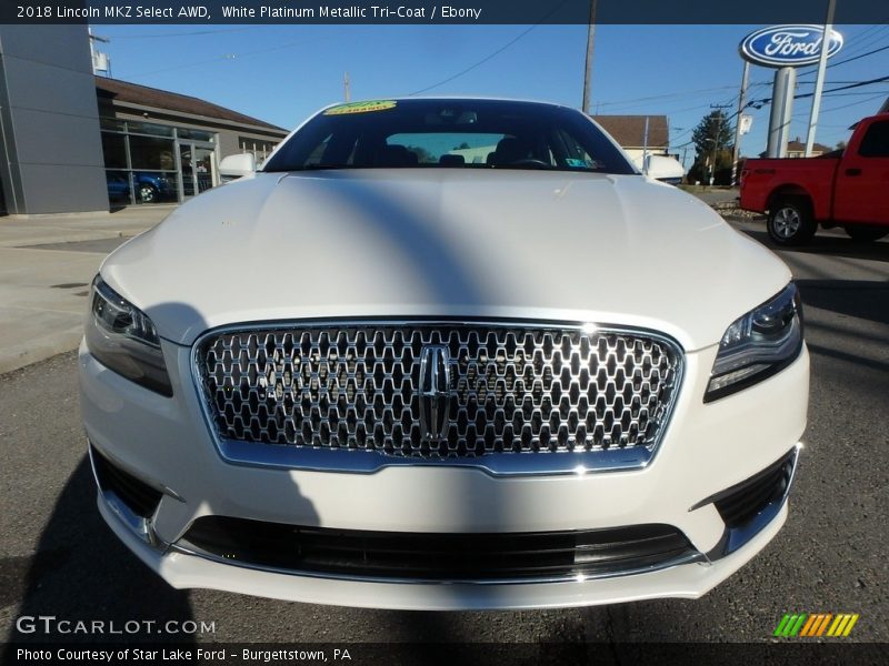 White Platinum Metallic Tri-Coat / Ebony 2018 Lincoln MKZ Select AWD