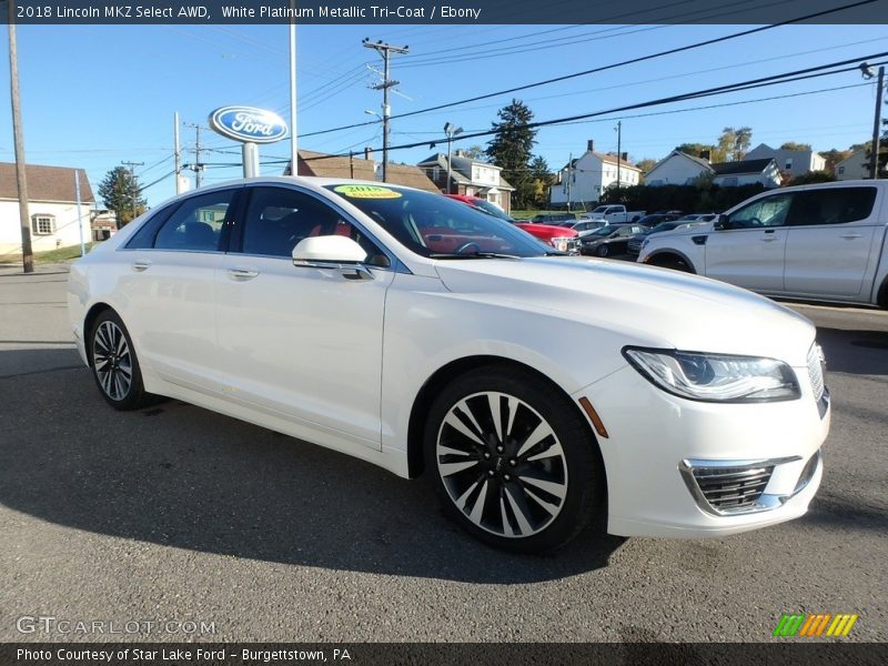 White Platinum Metallic Tri-Coat / Ebony 2018 Lincoln MKZ Select AWD