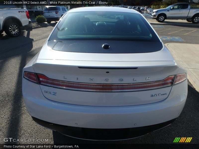 White Platinum Metallic Tri-Coat / Ebony 2018 Lincoln MKZ Select AWD