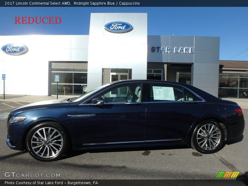 Midnight Sapphire Blue / Cappuccino 2017 Lincoln Continental Select AWD