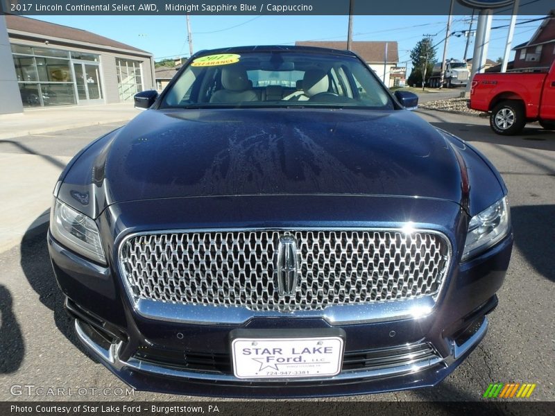 Midnight Sapphire Blue / Cappuccino 2017 Lincoln Continental Select AWD