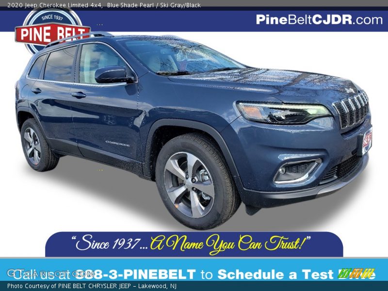 Blue Shade Pearl / Ski Gray/Black 2020 Jeep Cherokee Limited 4x4