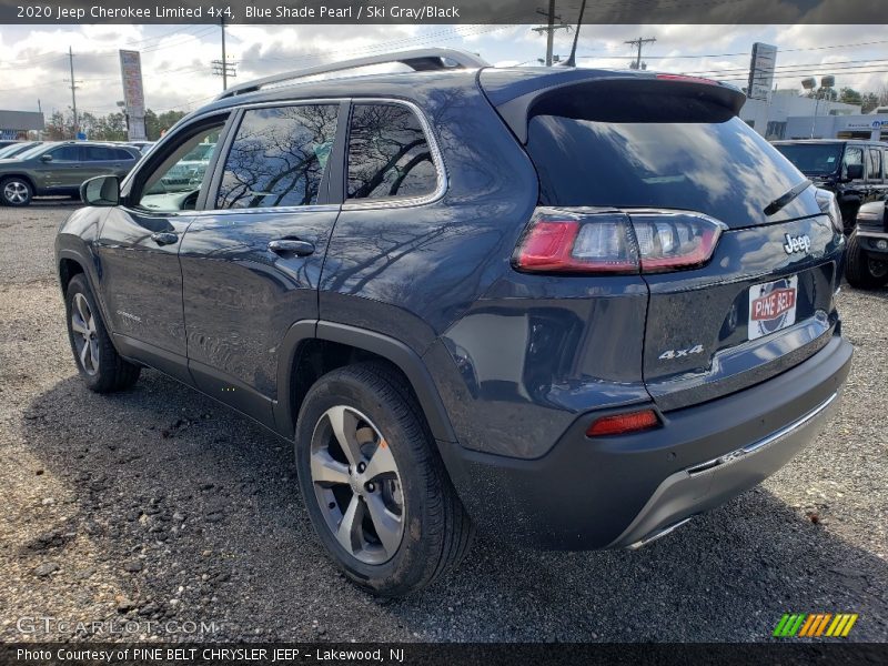 Blue Shade Pearl / Ski Gray/Black 2020 Jeep Cherokee Limited 4x4