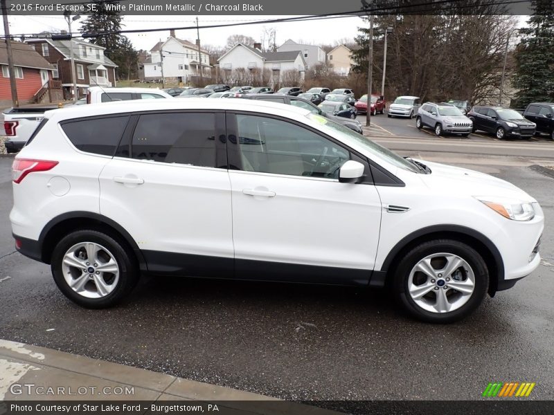 White Platinum Metallic / Charcoal Black 2016 Ford Escape SE