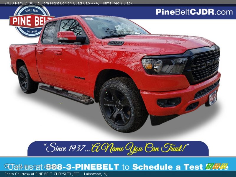 Flame Red / Black 2020 Ram 1500 Big Horn Night Edition Quad Cab 4x4