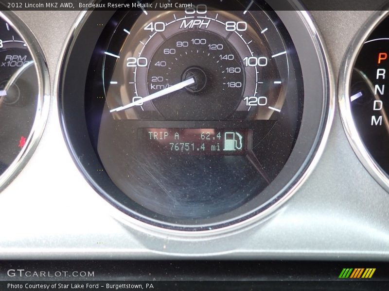 Bordeaux Reserve Metallic / Light Camel 2012 Lincoln MKZ AWD