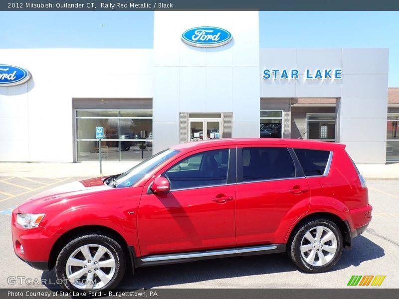 Rally Red Metallic / Black 2012 Mitsubishi Outlander GT