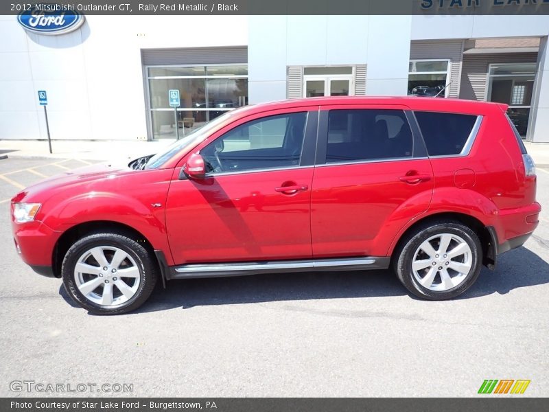 Rally Red Metallic / Black 2012 Mitsubishi Outlander GT