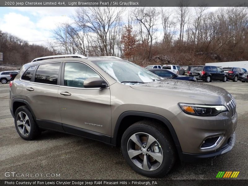 Light Brownstone Pearl / Ski Gray/Black 2020 Jeep Cherokee Limited 4x4