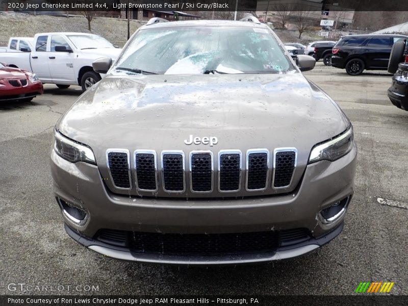 Light Brownstone Pearl / Ski Gray/Black 2020 Jeep Cherokee Limited 4x4