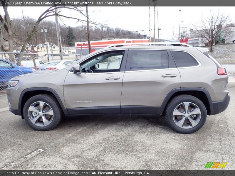 Light Brownstone Pearl / Ski Gray/Black 2020 Jeep Cherokee Limited 4x4
