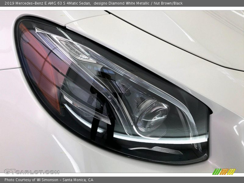 designo Diamond White Metallic / Nut Brown/Black 2019 Mercedes-Benz E AMG 63 S 4Matic Sedan