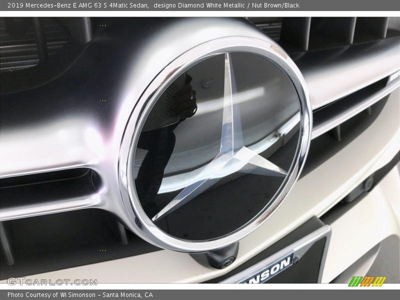 designo Diamond White Metallic / Nut Brown/Black 2019 Mercedes-Benz E AMG 63 S 4Matic Sedan